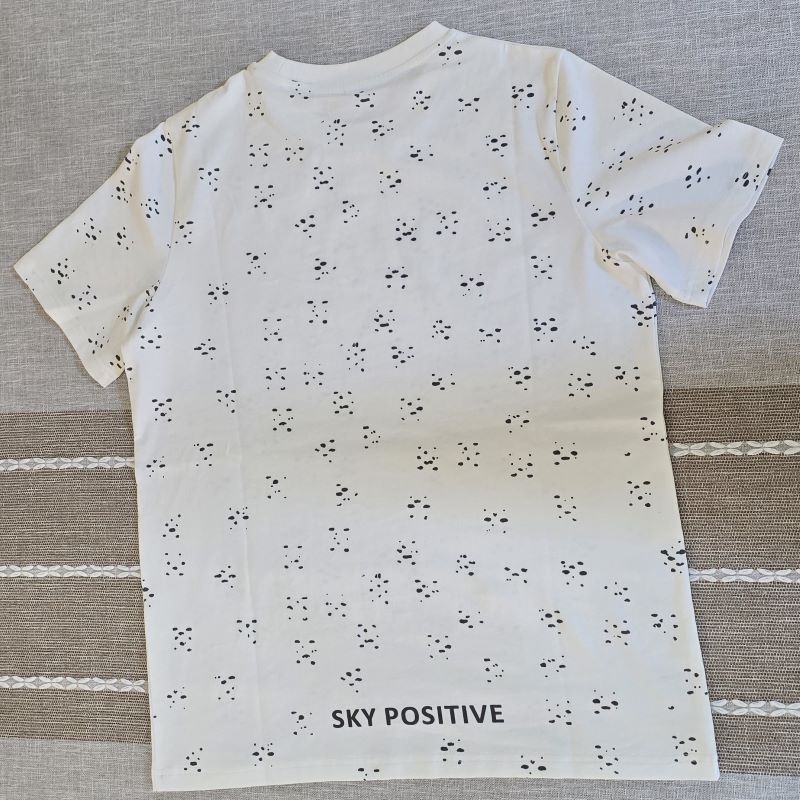 White limited edition SkyPositive t shirt on sale soft cotton casual wear